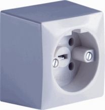 ABL Perilex wandcontactdoos 16A opbouw + montageplaat 2491010